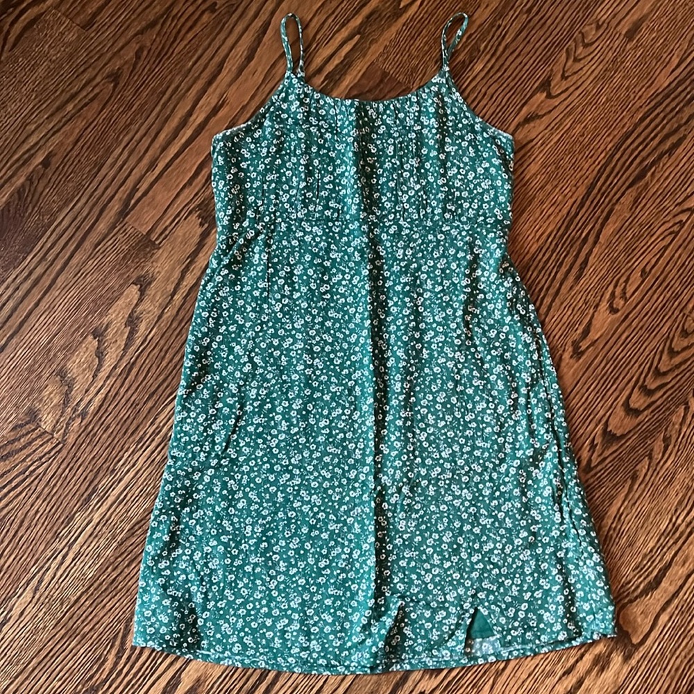 Abercrombie kids girls green flower dress